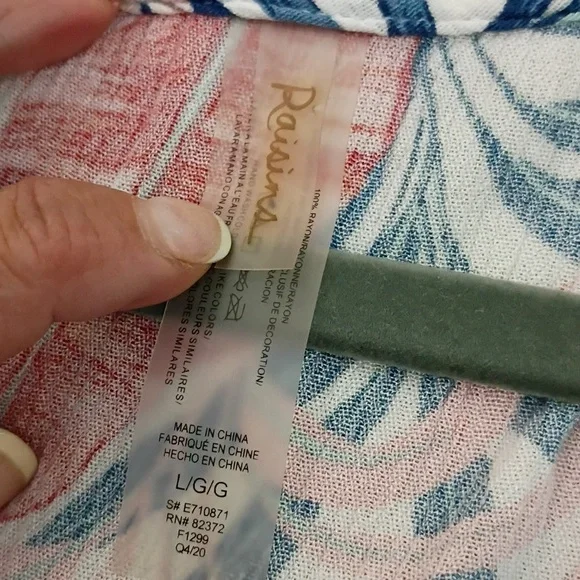 Raisins Multicolor Hooded Swim Cover-Upong Sleeves Wyth Hod. - Picture 4 of 4